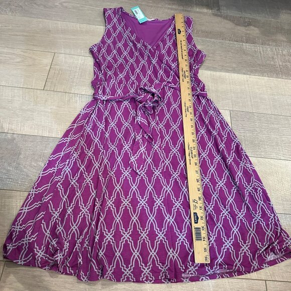 41 HAWTHORN WOMENS PURPLE KASSIDY FAUX WRAP DRESS NEW LARGE - Picture 4 of 9